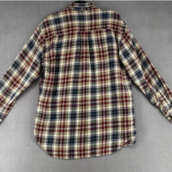 Britches Cabin Shirt Button Down Flannel Mens M Red Blue Heritage Plaid Cotton - Picture 4 of 10